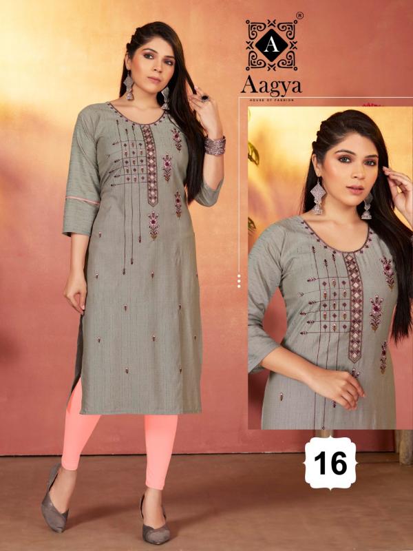 Aagya Kia Vol 2 Rayon Fancy Wear Designer Kurti Collection